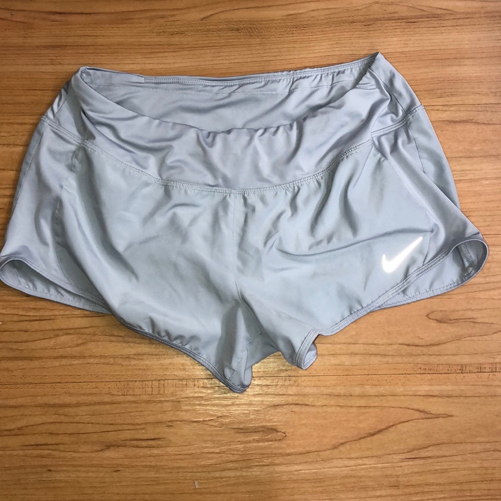 Grey Nike running shorts